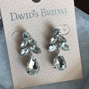 Sparkling David’s Bridal drop earrings